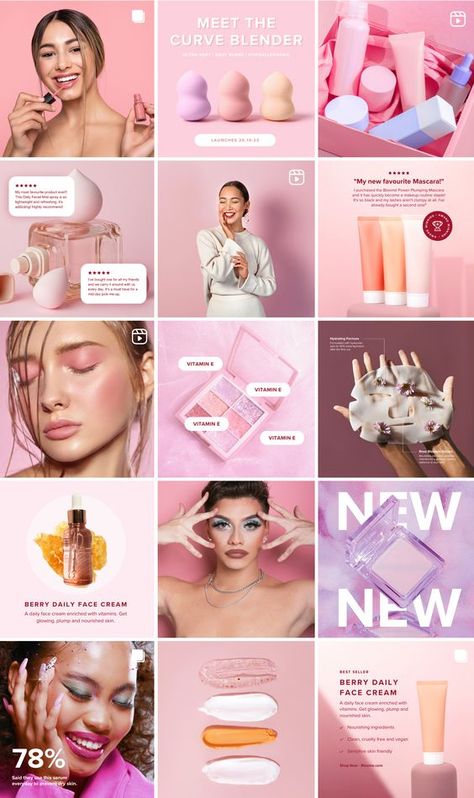 Elevate Your Beauty Brand on Instagram with Pink Makeup Feed Templates #reelsgraphicdesign #instagramreelgraphicdesign #reelsgraphicdesignideas, Makeup Instagram Post, Skincare Social Media, Template Instagram Post, Canva Templates Instagram, Instagram Campaigns, Ads Creative Advertising Ideas, Beauty Video Ideas, 광고 디자인, Beauty Marketing