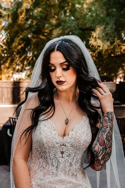 Moody Wedding Makeup Inspiration, Goth Bridal Hair, Alternative Bridal Makeup, Makeup Moodboard, Goth Bride, A Nightmare Before Christmas, Vegas Bride, Alt Wedding, Dark Wedding Theme