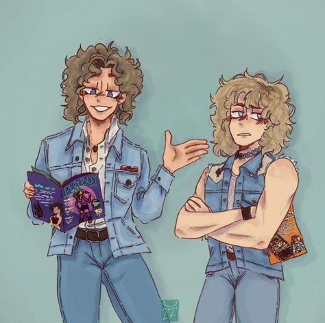 Vance Hopper And Billy Hargrove, Vance Hooper Fanart, Robin Arellano Fanart, Vance Hopper Fanart, Trans Character Design, Brance Tbp, Black Phone Fanart, Vance Hooper, The Black Phone Fanart