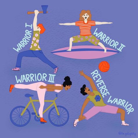@fe.golightly shared a photo on Instagram: “Day 27 - Weekend 🏄‍♀️ I drew weekend warriors in warrior poses. Weekend warriors are people who can’t adventure during the week and pack…” • Jan 27, 2022 at 2:50pm UTC Instagram, Warrior Poses, Warrior Pose, Weekend Warrior, Color Patterns, A Photo, Pattern, On Instagram, Color