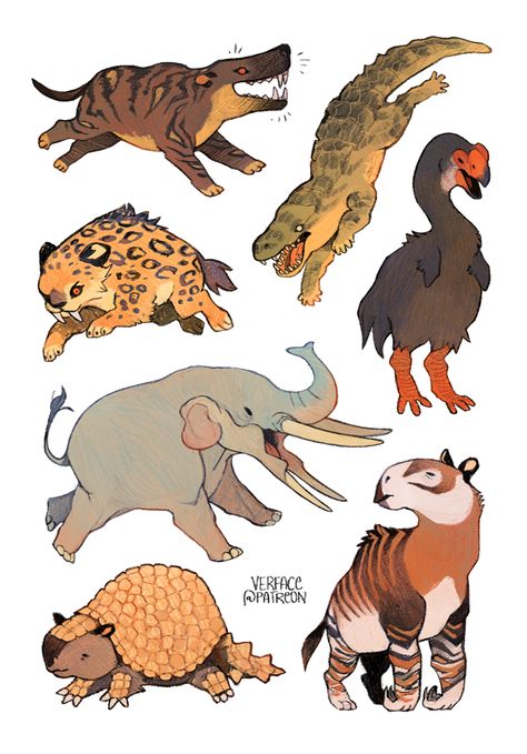 STICKS&SHΔRKS on Tumblr Prehistoric Art, Ancient Animals, Paleo Art, Extinct Animals, Creature Drawings, Dinosaur Art, Fantasy Creatures Art, Prehistoric Creatures, Mythical Creatures Art