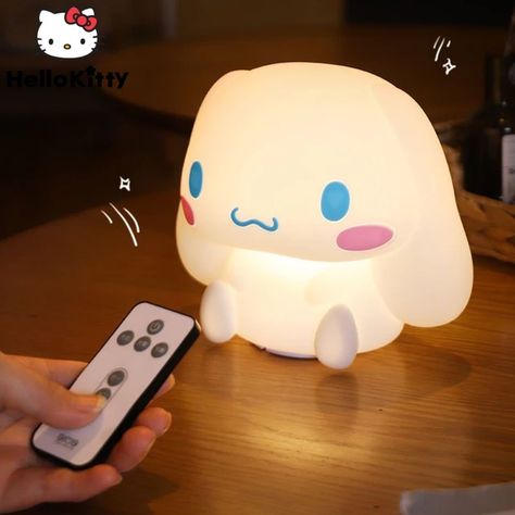 Kawaii, Cinnamoroll Night Light, Sanrio Bedroom Ideas Cinnamoroll, Sanrio Night Light, Cute Night Lights Aesthetic, Aliexpress Cute Things, Cinnamoroll Lamp, Cinnamoroll Room Decor, Kawaii Lamps