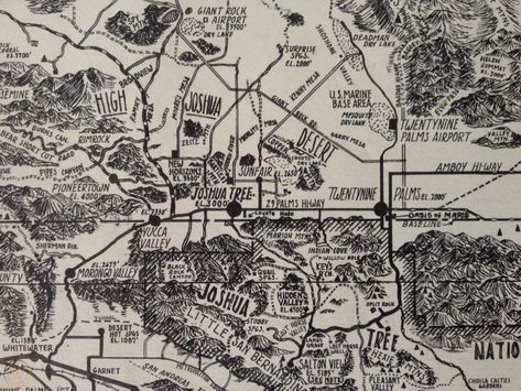 MOORE MAP - JOSHUA TREE HIGH DESERT - YUCCA VALLEY MOJAVE DESERT 29 PALMS | #1871574202 29 Palms, Yucca Valley, Mojave Desert, High Desert, San Bernardino, Social Club, Western Art, Joshua Tree, Number 1