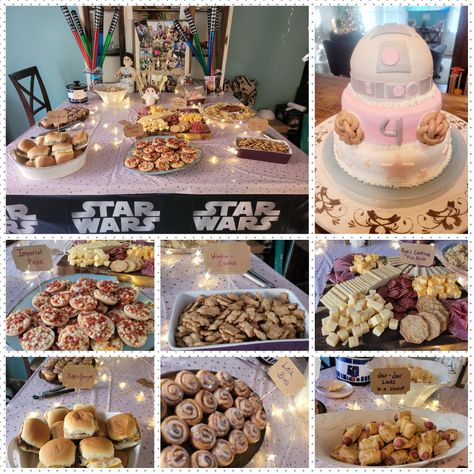 Threw my daughter a Jedi Princess party for her 4th birthday!!!! So fun and she loved it!!! Jedi Princess Party, Jedi Princess Birthday Party, Girly Star Wars Party, Jedi Princess, Birthday Cale, 5th Birthday Cake, Belle Birthday, Star Wars Princess, Star Wars Birthday Party