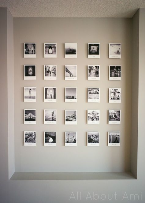 image Post Card Display Wall Art, Polaroid Travel, Large Photo Wall, Travel Photo Wall, Travel Photos Display, Photowall Ideas, Diy Photo Display, Image Wall, Polaroid Wall