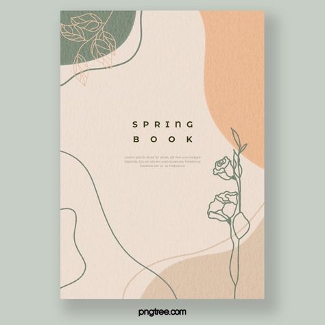 Spring Element Leaf Flower Abstract Geometric Book Cover Design Abstract Book Cover Design, Book Design Inspiration Creative, Cover Ideas Design, Book Back Cover Design, Cover Book Ideas, Creative Book Cover Design Ideas, Book Ideas Design, Book Covers Designs, Creative Cover Design