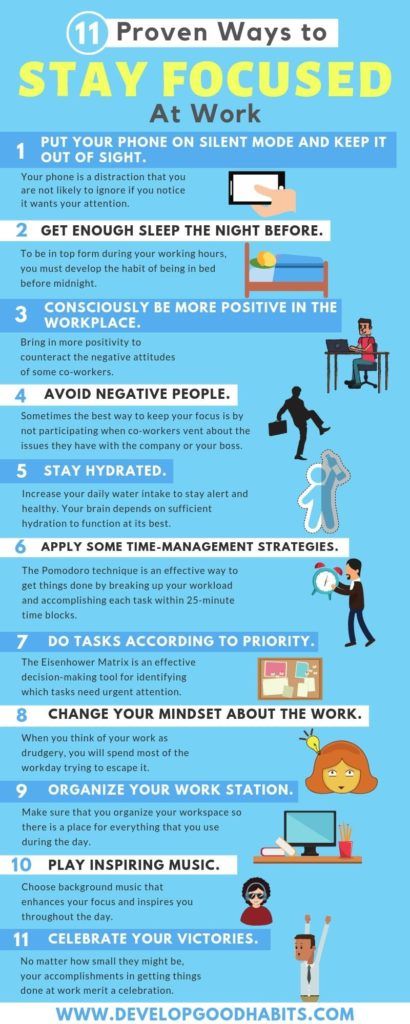 Work Productivity Hacks, Work Productivity Tips, Focus Tips, Goals Habits, Work Infographic, Focus At Work, Growth Business, Staying Focused, Smart Work