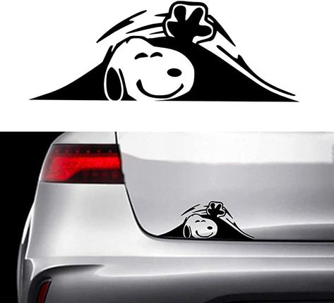 Amazon.com: MAF - Trunk PEEK Snoopy Black Vinyl Decal Sticker for Cars LAPTOPS Walls Windows Toolbox Gift : Automotive Car Stickering Design, Decal Stickers Car, Car Stickers Ideas, Stickers For Cars Ideas, Stickers For Cars Window, Back Window Car Decal Ideas, Car Sticker Design Ideas, Cool Car Decals, Sleeping Snoopy