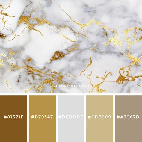 Color Palettes – Ave Mateiu Olive Green And Gold Color Palette, Marble Color Palette, Bronze Color Palette, Gold Color Combination, Colors Inspiration, Gold Color Palettes, Color Pallete, Gold Palette, Color Schemes Colour Palettes