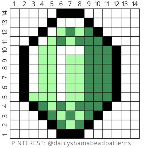 Minecraft Emerald Pattern 14x14 #emerald #materials #minecraft #hamabeads #hamabeadpattern #perler #perlerbeads #pyssla #pixel #pixelart #pattern #crossstitch #fusebeads Minecraft Emerald Pixel Art, Pixel Art Easy Minecraft, Minecraft Patterns Pixel Art, Minecraft Hama Beads Pattern, Pixel Art Pattern Minecraft, 14x14 Perler Bead Patterns, Minecraft Pixel Art Easy, Minecraft Art Pixel, Perler Bead Patterns Minecraft