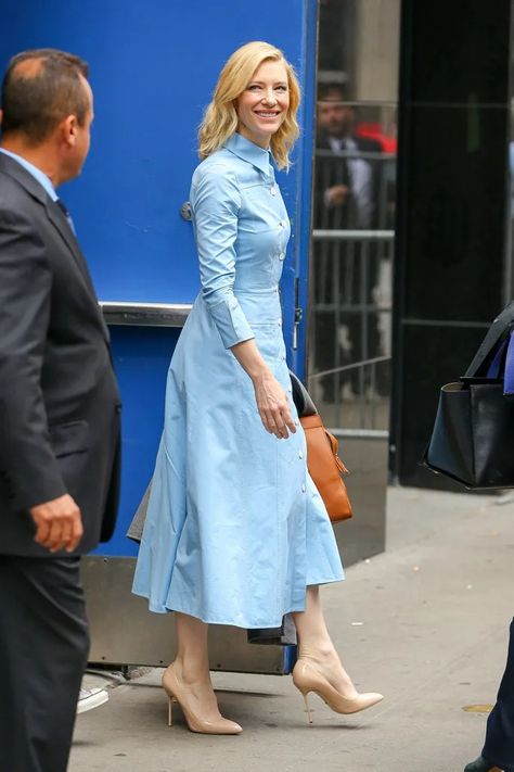 Cate Blanchett’s Press Tour Shoe Style for ‘Carol’ & ‘Truth’ [PHOTOS] – Footwear News Couture, Proenza Schouler Dress, Gold Strappy Sandals, Armani Dress, Givenchy Couture, London Film Festival, Valentino Dress, Statement Shoe, Press Tour