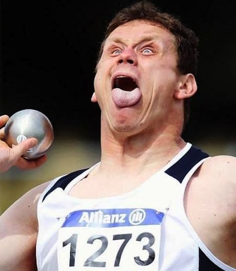 Shot-Put Derp Faces Are Defintely The New Best Olympic Derp Faces Shot Put, Funny Sports Pictures, Humour, Funny Facial Expressions, Sports Celebrities, Silly Faces, Pictures Of The Week, Sports Humor, Facial Expressions