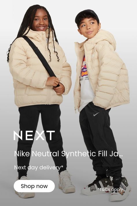 100% Polyester.Nike Neutral Synthetic Fill Jacket -  neutral Polyester Younger Girls > Jackets