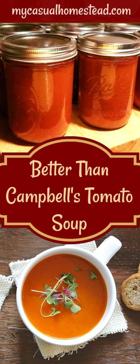 Can Tomato Soup, Low Carb Fast Food, Canning Soup, Pressure Canning Recipes, Home Canning Recipes, Canned Tomato Soup, Canning Vegetables, Canning Food Preservation, Canned Food Storage