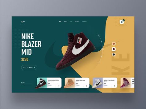 Nike Website Design by Farzan Faruk | Dribbble | Dribbble Ui Design Mobile, Mises En Page Design Graphique, Nike Website, Desain Ui, Webdesign Inspiration, Web Ui Design, Website Design Layout, Ui Design Inspiration, Web Inspiration