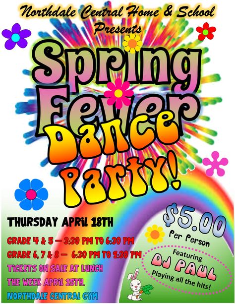 This is a dance poster I created for an Elementary school Spring Dance party School Dance Elementary, Spring Fling School Event, Elementary School Dance Theme, School Event Theme Ideas, Spring Dance Decorations School, Spring Dance Themes Middle School, Junior High Dance Themes, Spring Fling Dance Ideas, School Dance Themes Elementary