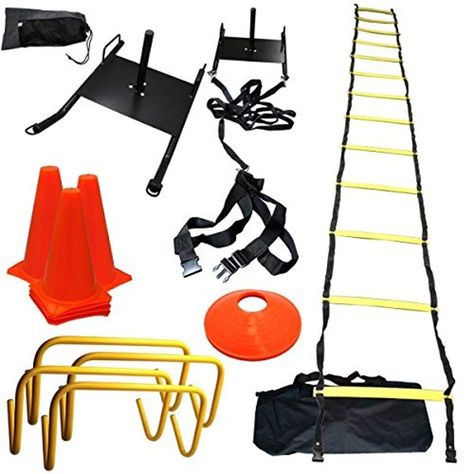 Bluedot Trading Strength & Speed Agility Training Sled Ladder Cones Bundle - Gain Speed for Training Football, Soccer, Basketball, Cross Fit, and all Athletes. Football Training Equipment, Cross Training Workouts, Football Equipment, Training Kit, Agility Training, Coupon Template, Discount Universe, Speed Training, Football Training