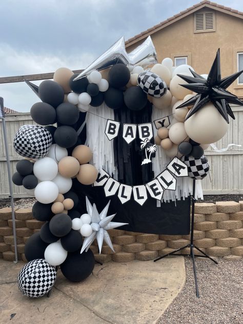 Rad Baby Shower Theme, Black And White Checkered Baby Shower Ideas, Grunge Baby Shower Ideas, Punk Rock Baby Shower Ideas, Warped Tour Party Theme, Rock N Roll Gender Reveal, Skater Baby Shower Ideas, Edgy Baby Shower Theme, Rad Little Dude Baby Shower Ideas