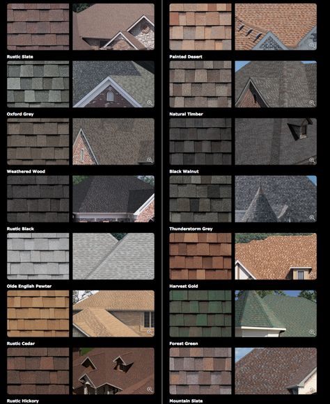 Farmhouse Shingle Roof Colors, Cedar Roof Exterior Colors, Exterior House Colors Shingles, Paint Shingles Roof, Architectural Shingles Roof Colors, Tamko Shingles Colors, Shingle Colors With Brick, Exterior Paint Colors For House With Brown Roof, Brown Shingles House Colors