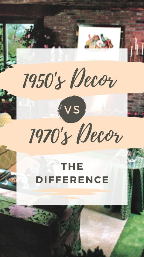 1950's Decor Vs. 1970's Vintage Decor - The Difference Mid Century Modern Room Ideas, 1970 Living Room Decor, 1970s Mid Century Modern, 50s Aesthetic Interior Design, Modern 1970s Home, 1965 Interior Design, Late 60s Interior Design, 70s Retro Living Room Ideas, 1960s Design Interior