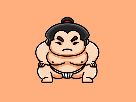 Sumo wrestling competition martial art bold outline simple minimal tshirt apparel sticker design strong powerful heavy large fat chubby asia sport japan nippon sumo wrestler cartoon comic symbol icon geometry geometric character mascot cute fun funny illustrative illustration logo identity Sumo Wrestler, Sumo Wrestler Character Design, Sumo Wrestler Art, Sumo Illustration, Sumo Art, Alfrey Davilla, Minimal Tshirt, Geometric Character, Character Mascot