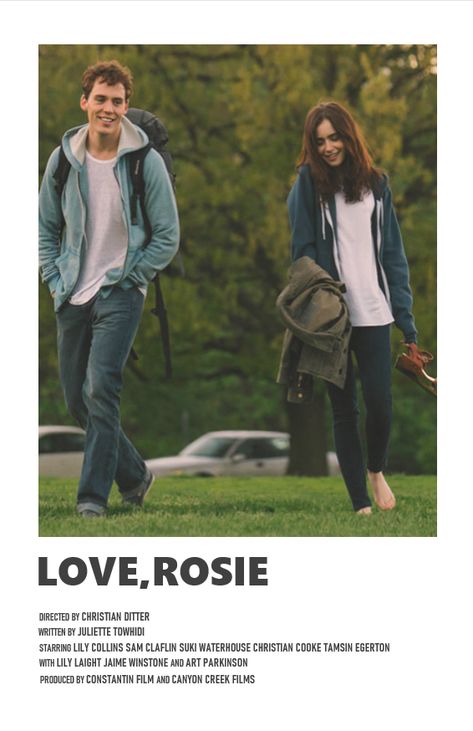 Love Rosie Poster, Love Rosie, Series Posters, Indie Movie Posters, Tv Posters, Posters Minimalist, Comfort Movies, Polaroid Posters, Movie Wall