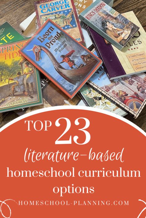 Classical Homeschool Curriculum, Literature Based Homeschool, Literature Based Curriculum, Secular Homeschool Curriculum, Homeschool Curriculum Planning, Classical Homeschool, Homeschool History Curriculum, Lots Of Books, Secular Homeschool