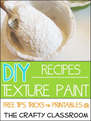 Texture Paint Recipe How To Make Paint Textured, Diy Snow Texture Paint, How To Add Texture To Paint, Diy Sand Textured Paint, Add Texture To Paint, Making Textured Paint, Diy Texture Paint Recipe, Texture Paint Recipe, How To Make Thick Paint