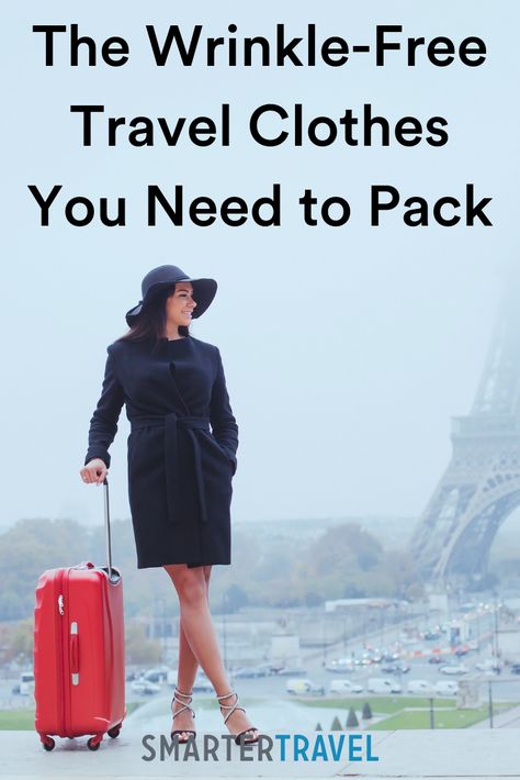 When it comes to wrinkle-free travel clothes, there are a lot more options out there than you might think. Packable Travel Clothes, Wrinkle Free Dresses For Travel, Cool Weather Cruise Outfits, Travel Clothing Women, Travel Friendly Outfits, Womens Travel Clothes, Petite Travel Clothes, September Europe Travel Outfits, Wrinkle Free Travel Clothes For Women