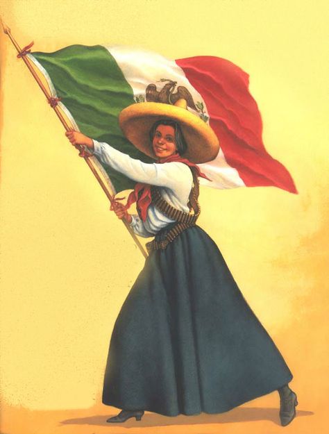 National Personification, Mexican History, Mexico Pictures, Mexican Artwork, Revolution Art, Mexican Art Tattoos, Mexican Paintings, Chicano Love, Mexican Revolution