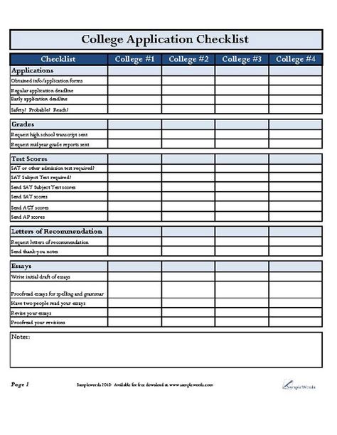 Download the PDF College Application Checklist to keep track of each task that needs completed during the university application process. College Application Timeline, College Search Spreadsheet, College Spreadsheet, College Application Organization, Collage Application, College Application Checklist, Planning For College, College App, College Binder