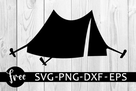 Tent Svg Free, Summer Svg Free, Free Camping Svg, Hiking Images, Silhouette Cameo Shirt, Tent Template, Tent Silhouette, Cricut Camping, Preschool Classroom Themes