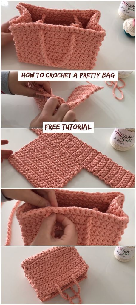 Projek Mengait, Mode Crochet, Crochet Handbags Patterns, Handbag Pattern, Haken Baby, Chale Crochet, Diy Crochet Projects, Bag Crochet, Simple Bags