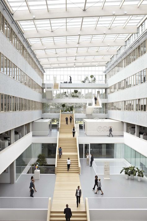 TNT Centre | Paul de Ruiter Architects | Archinect School Architecture, Architecture Atrium, Asma Kat, Atrium Design, Building Stairs, Plans Architecture, Stairs Architecture, Industrial Buildings, Office Building