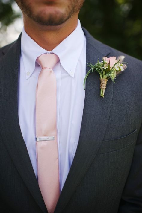 Grey Suit Peach Tie, Black Tux With Blush Pink Tie, Groom Black Suit Pink Tie, Blush Ties Groomsmen, Black Tux With Pink Tie, Groom Suit Pink Tie, Grey Suit With Pink Tie, Black Suit Pink Tie, Grey Suit Pink Tie