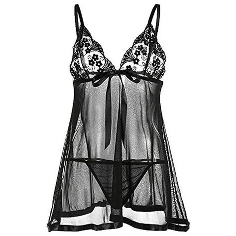 Moobody Women's Sexy Deep V Neck Babydoll Chemise Lace Lingerie Set,... ($6.99) ❤ liked on Polyvore featuring intimates, chemises, lace slips, baby doll chemise, lacy lingerie, lingerie chemise and sexy slips Lingerie Slips, Designer Loungewear, Doll Lingerie, Mode Swag, Pijamas Women, Lacy Lingerie, Lingerie Babydoll, Lace Chemise, Chemise Lingerie