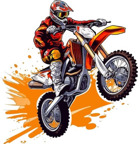 Ktm Enduro Motocross, Adv Motorcycle, Motocross Birthday Party, Motocross Stickers, Ktm Enduro, Ktm Dirt Bikes, Ktm Motocross, Yamaha Dirt Bikes, Bike Artwork