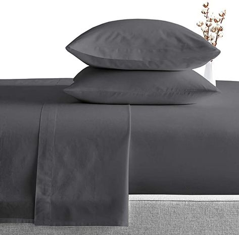 Amazon.com: King Size Egyptian Cotton Sheets Luxury Soft 1000 Thread Count- Sheet Set for King Mattress Dark Gray Solid: Home & Kitchen Best Bed Sheets, King Size Bed Sheets, Luxury Bed Sheets, King Size Sheets, Egyptian Cotton Sheets, Egyptian Cotton Bedding, Deep Pocket Sheets, King Sheets, Cotton Bedsheets