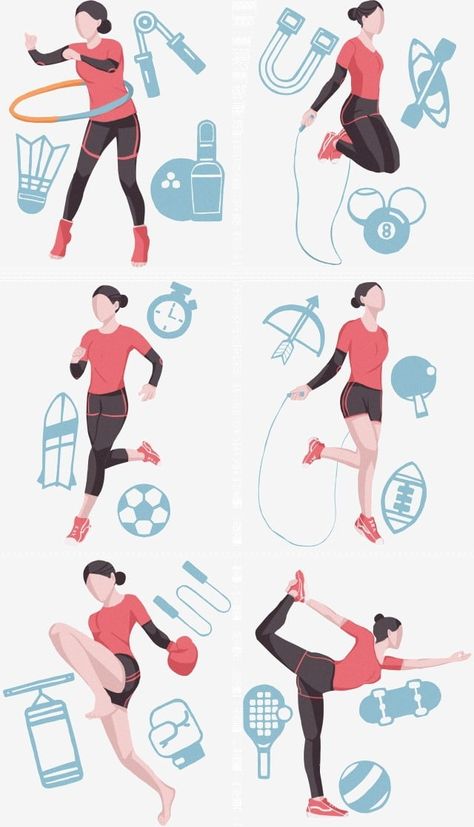 Exercise Illustration Art, Exercising Illustration, Exercise Drawing, Exercise Clipart, Exercise Illustration, Fitness Illustration, Skipping Workout, Exercise Poster, Fitness Flyer