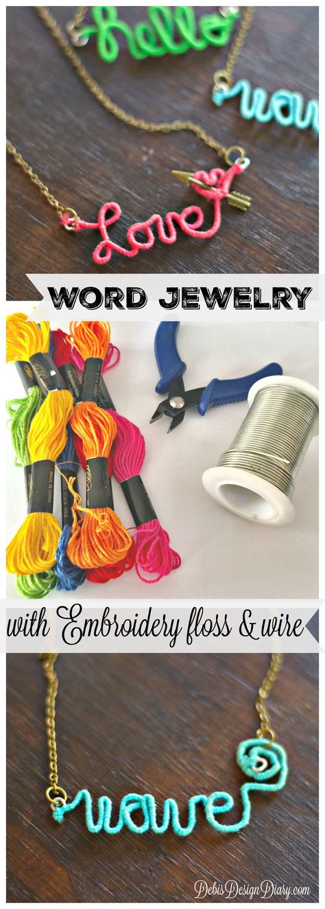 Wire Craft, Word Jewelry, Girls Camp Crafts, Bijoux Fil Aluminium, Diy Jewelry Tutorials, Jewelry Words, Homemade Jewelry, Camping Crafts, Diy Schmuck