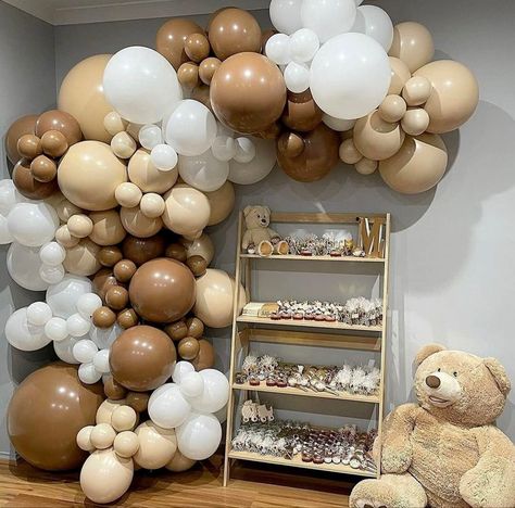 $28.50 Hiasan Perkahwinan, Deco Baby Shower, Bear Baby Shower Theme, Baby Shower Theme Decorations, Balloon Garland Arch, Balloon Kit, Garland Arch, Hiasan Bilik, Teddy Bear Baby Shower