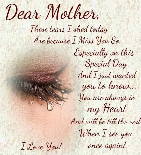 Mother Quotes Images, Miss My Mom Quotes, Missing Mom Quotes, Miss You Mum, Mother's Day In Heaven, Miss You Mom Quotes, Mom In Heaven Quotes, Images Noêl Vintages, Mom I Miss You