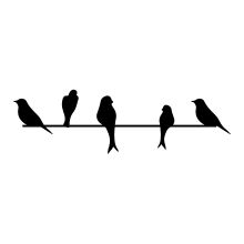 Bokeh Png, Birds On Wire, Wire Tattoo, Sister Tat, Birds On A Wire, Wall Art Decal, Quotes Wall Art, Star Wars Tattoo, Bird Crafts