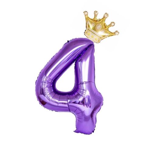 PRICES MAY VARY. Package includes: 1 * 40 inch purple number 4 balloons, 1*16 inch gold crown balloons, 1 straw, 20 glue dots (For connecting crown balloons and number balloons ；You can also stick balloons anywhere you want to decorate .) Material: The balloon is made of high-quality aluminum foil, with bright colors, environmentally friendly, non-toxic, safe and reliable. Features: The balloon has a crown, which is more beautiful and unique. Simple to operate, it seals automatically after infla Balloons For Birthday, 4 Birthday, Purple Balloons, Number Balloons, Hand Pump, Number 4, Glue Dots, Gold Crown, Photo Booth Props