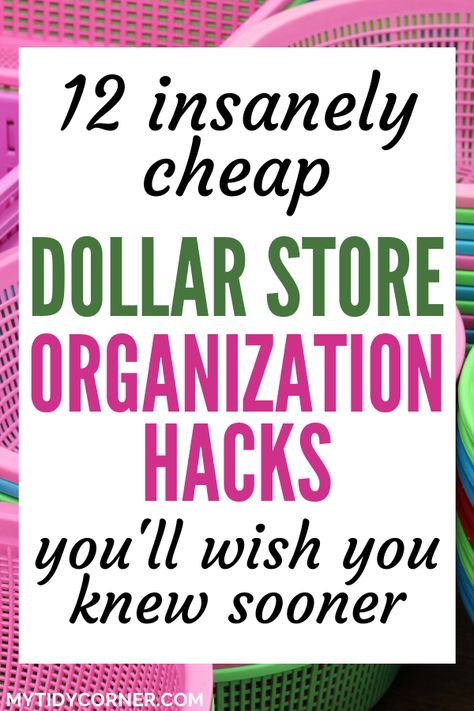 Looking for cheap ways to organize your home? Check out these dollar store organizing ideas to help you organize your home on a budget. You are sure to find these dollar store storage hacks very helpful. Organizing Hacks Dollar Stores, Dollar Store Organizing Ideas, Dollar Store Organization Hacks, Decluttering List, Storing Magazines, Dollar Store Organization, Dollar Store Bins, Store Storage, Life Hacks Organization