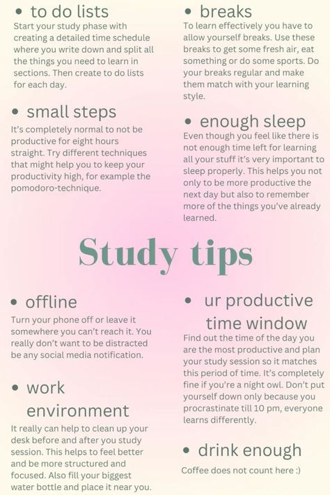 Studie Hacks, Studera Motivation, School Study Ideas, Exam Study Tips, Study Tips For Students, Best Study Tips, Effective Study Tips, Study Techniques, Study Methods