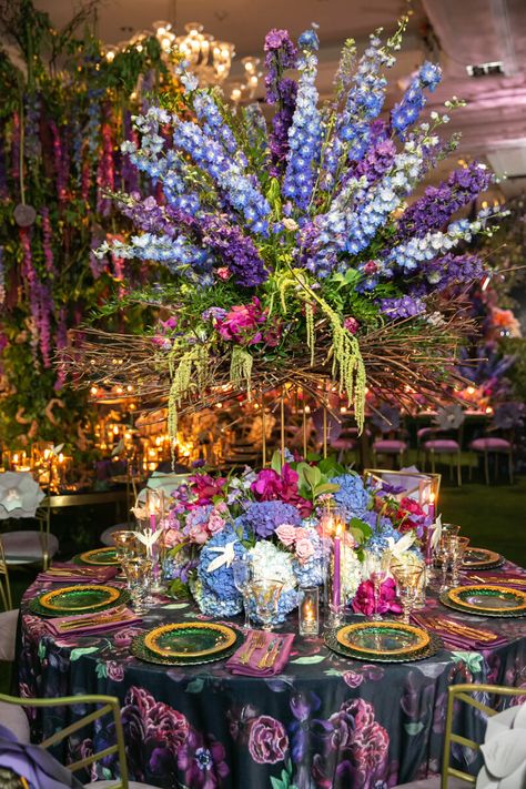 An Enchanted Evening at The Ritz with Kalize and Clay - John Cain Photography | Dallas TX Enchanted Garden Theme, Enchanted Theme, Enchanted Forest Quinceanera, Quince Themes, Sweet 16 Party Decorations, Dream Flower, Enchanted Forest Party, Enchanted Forest Theme, Fairy Garden Birthday Party