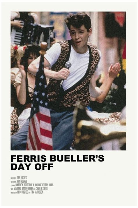 Movie Posters Ferris Bueller, Ferris Bueller’s Day Off, 80s Movie Posters, Indie Movie Posters, Ferris Bueller, Movie Card, Iconic Movie Posters, John Hughes, Film Posters Minimalist