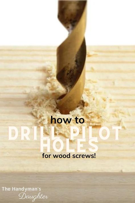 Learning how to drill a pilot hole correctly can literally make or break your project! In this article, we'll discuss why you need pilot holes and how to choose the right size drill bit to create a pilot hole for your wood screws. Carpentry Ideas, Saw Wood, Budget Design, Wood Post, Concrete Wood, Drilling Holes, Furniture Renovation, Furniture Knobs, Funky Junk