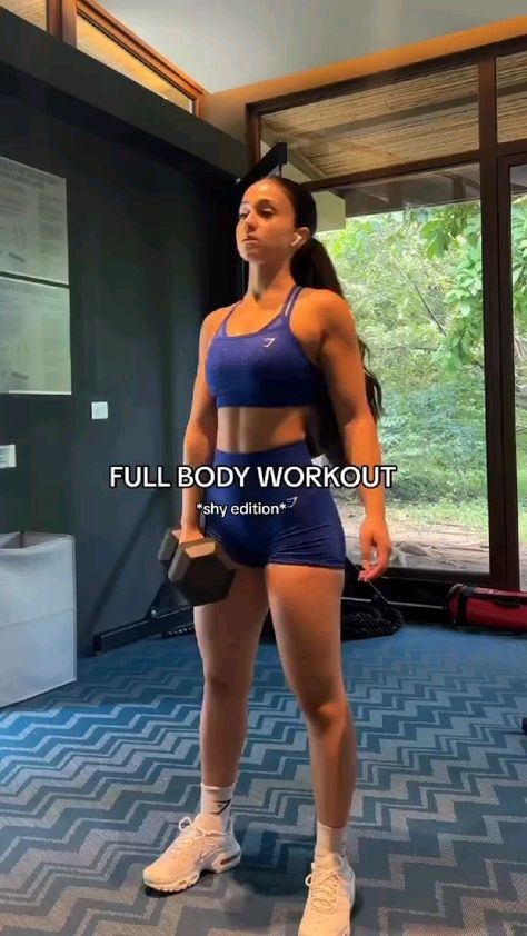 All you need is a pair of dumbbells - - #inpaidpartnership #gymshark Workout Gym Routine, Workout Fat Burning, Full Body Dumbbell Workout, Gym Workout Plan For Women, Full Body Hiit Workout, Workouts For Women, Gym Aesthetic, Trening Fitness, Full Body Gym Workout